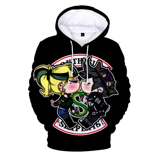 riverdale designer mens hoodies fashion spring autumn long sleeve crew neck mens sweatshirts, Black